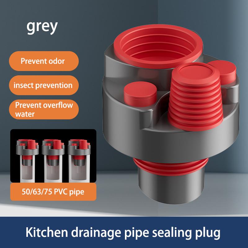 Kitchen Sink Integrated Three-way Drainage Pipe Anti-odor Sealing Plug Water Purifier Anti-odor Diverter