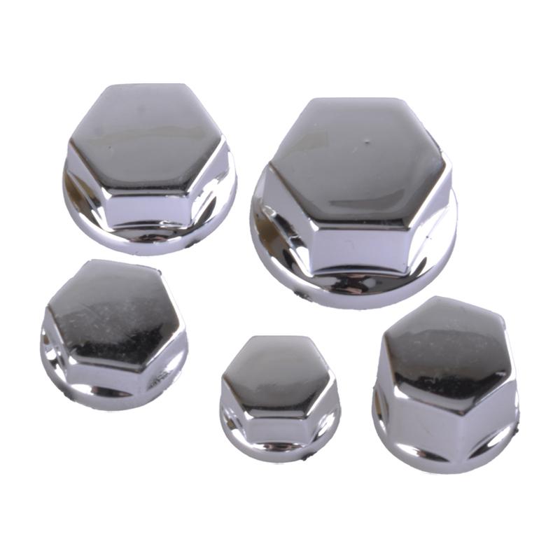 8-20mm screws 30pcs/set Motorcycle Screw Nut Caps Motorbike Bolt Cover Decoration fit for Yamaha Kawasaki Honda Silver