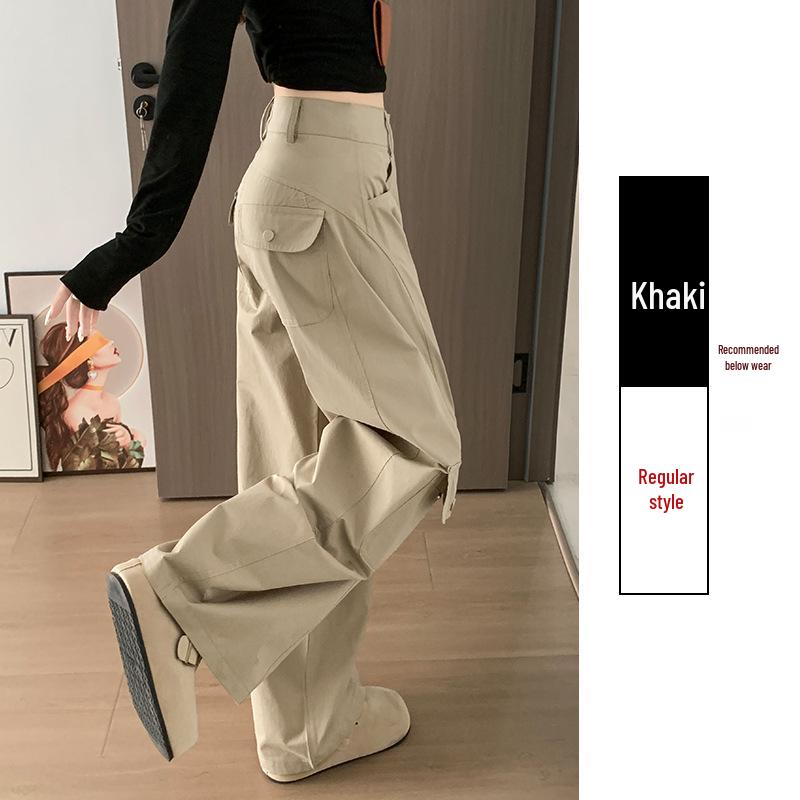 Women s Slimming High-Waist Wide-Leg Scythe Pants - New Spring/Autumn Design Medium