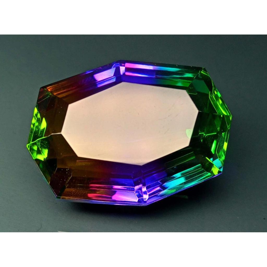 Natural Bi-Color Tourmaline 79-80 Ct Fancy Cut Certified Beautiful Gemstone