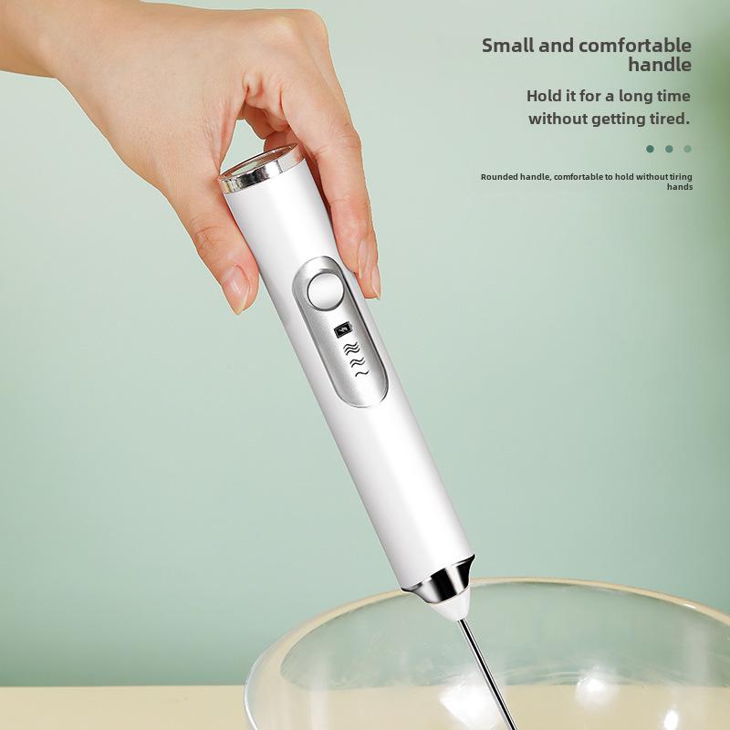 Wireless Electric Handheld Egg Beater & Milk Frother for Cream, Cake, Coffee, Baking