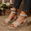 Fashion 2025 Women Wedge Sandals Summer New Fashion Platform Buckle Casual Comfortable Walking Sandals Shoes for Women
