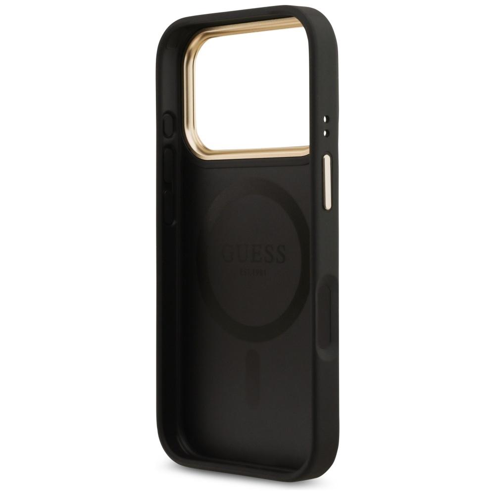 Guess 4G Strass Logo MagSafe Case for iPhone 17 Pro Black