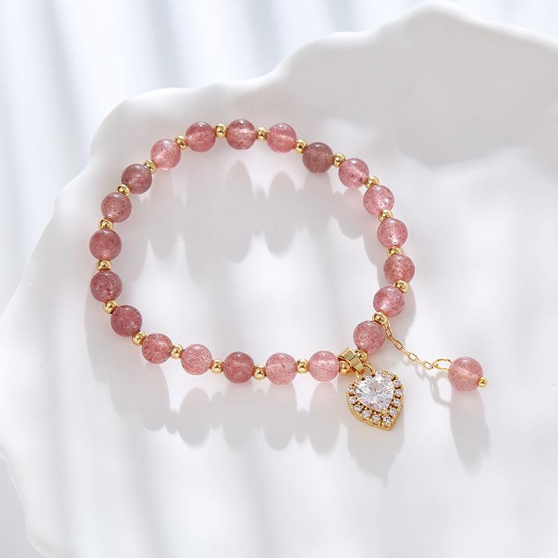 Strawberry Crystal Bracelet Crystal Bracelet Bangles Women Fashion Jewelry Accessories Gift