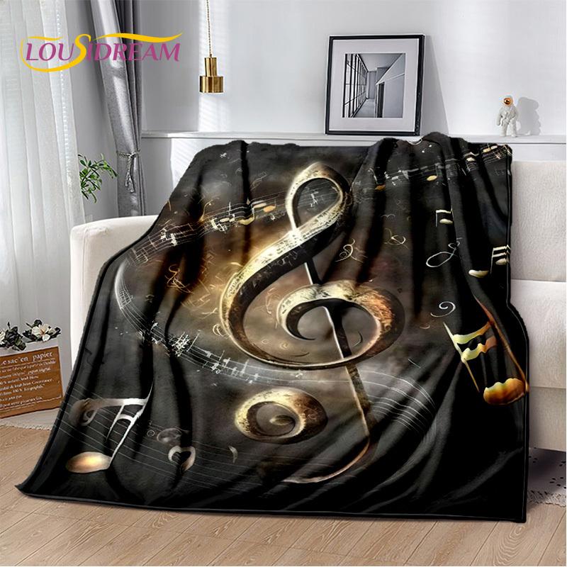 Note Music Colorful Musical Score Cartoon Blanket,Soft Throw Blanket for Home Bedroom Bed Sofa Picnic Travel Office Cover Child
