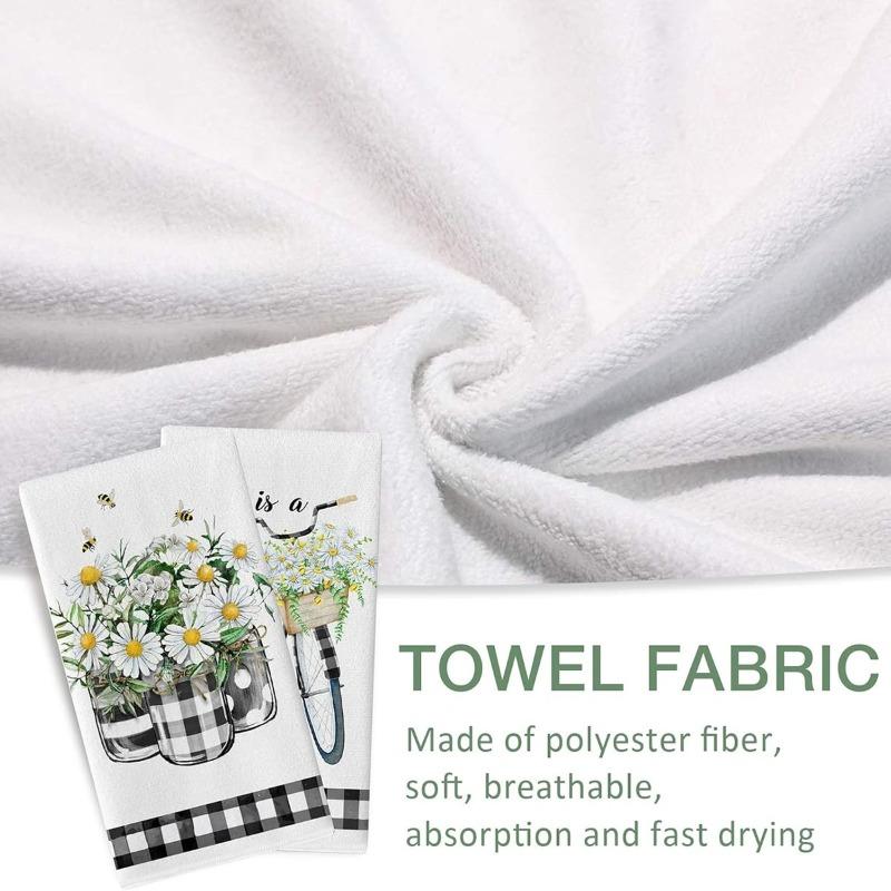 2 PIEZAS paños de cocina, juegos de toallas, Paños de limpieza suaves súper absorbentes, decoración de cocina, artículos esenciales de cocina, artículos esenciales para el hogar, paños de limpieza