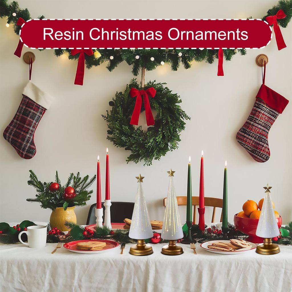 Christmas Decorations 3Pcs Christmas Tree Table Centerpieces Table Top Home Decor Party Decorations for Bedroom Living