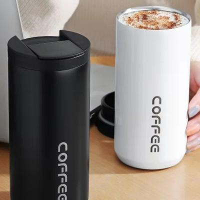 400ML Stainless Steel Coffee Cup Thermos Flask Leakproof Car Vacuum Bottle Office Thermos Mug Travel Portable Thermos Flask