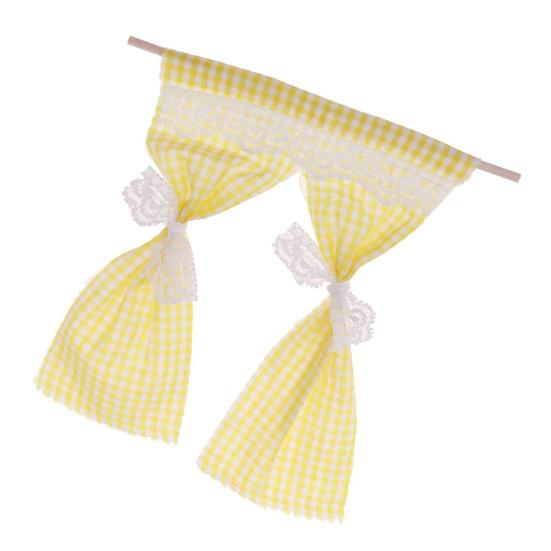 Miniature Lace Curtain Various Colors Excellent Workmanship Cotton Cloth Mini Tie Back Floral Curtains for Family