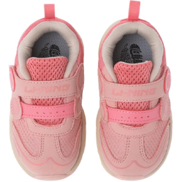 Li Ning Fashionable Non-Slip Wear-Resistant Breathable Low-Top Sports Casual Shoes Baby Sneakers Pink YKHR016-4