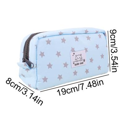 Creative Star Pattern Decorative Pencil Case, Desktop Item Storage, Simple and Cute Student Pencil Case, School Supplies