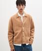 SUARE 80% Wool Boucle Collar Cardigan Cracker Beige