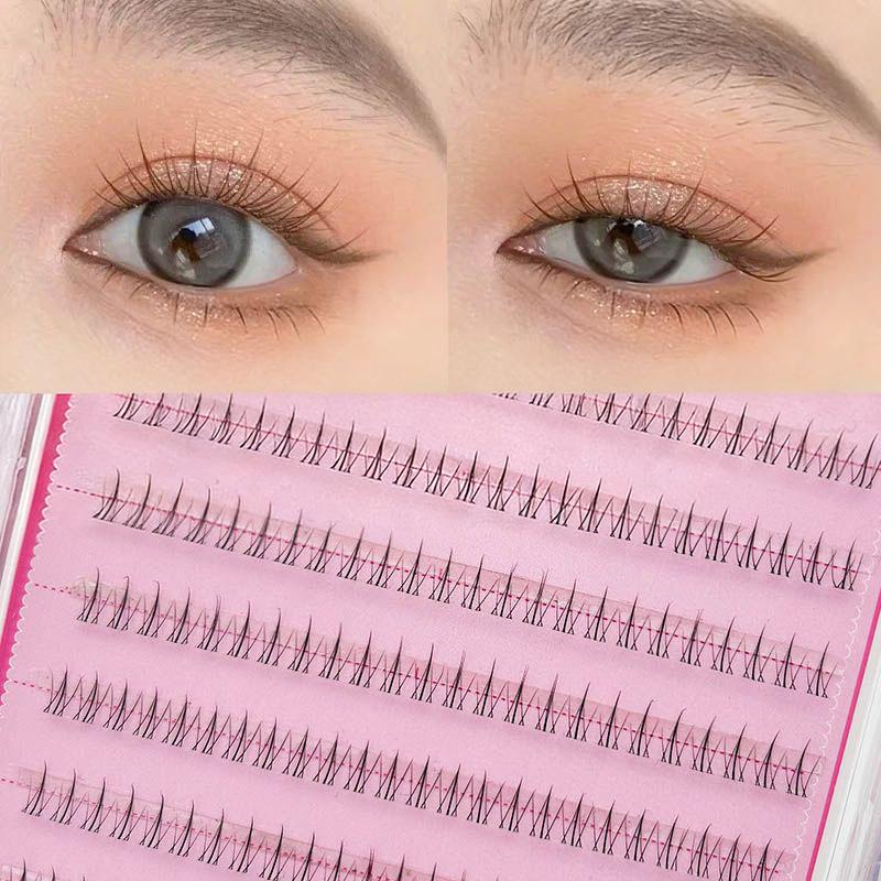 Natural Looking Ultra Soft Split Segments Glue Free Small 240 Clusters Lower Eyelash False Eyelashes Transparent For Be