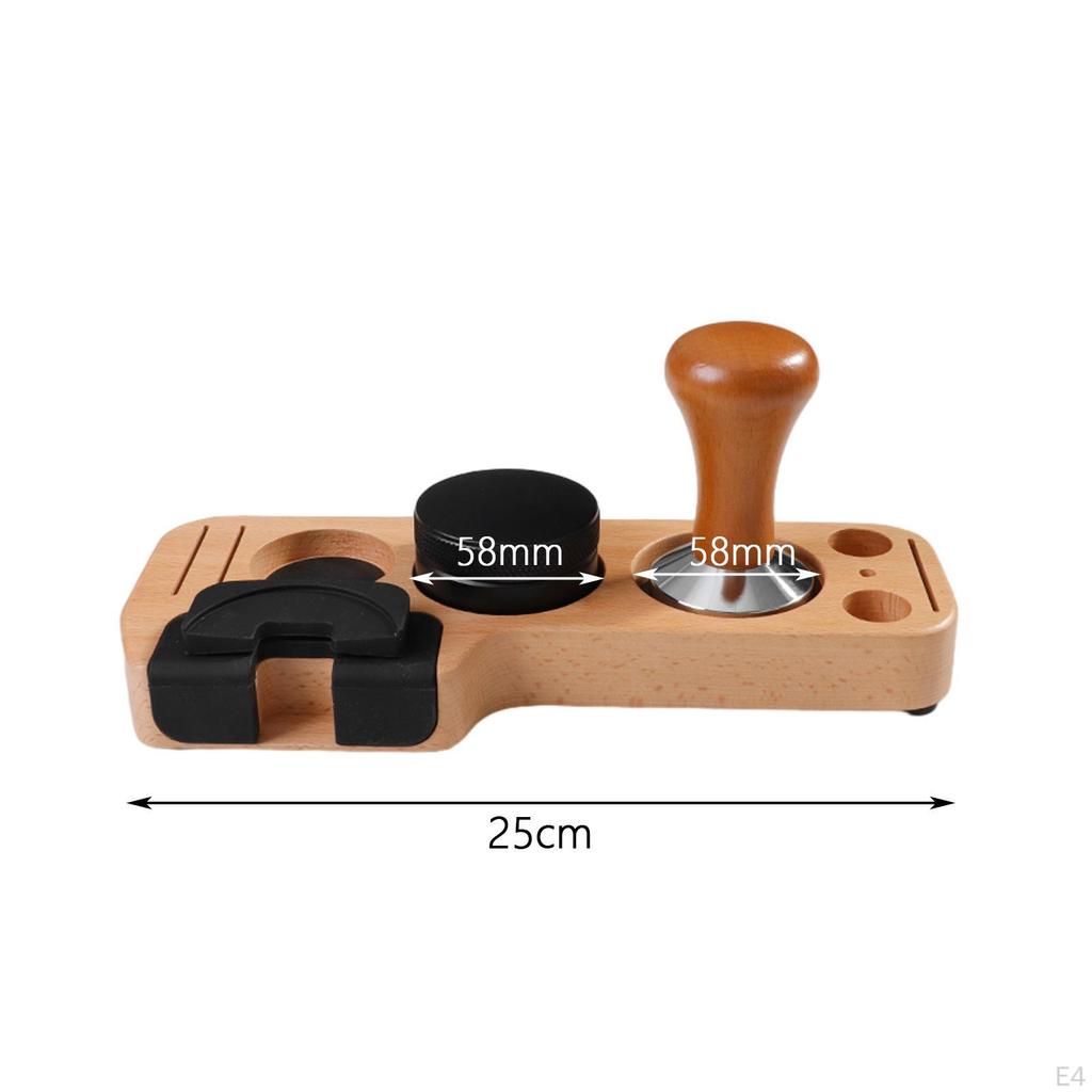 Barista's Choice Espresso Tamping Set - Premium Wooden Base and Ergonomic Handle