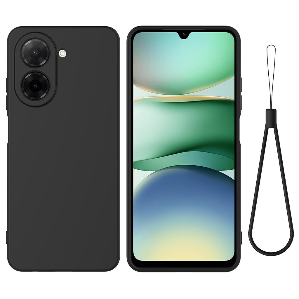 For Xiaomi Redmi A5 NFC (EU) (173.45mm) Liquid Silicone Case Phone Back Cover with Hand Strap