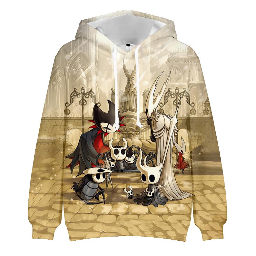 Mens Womens Hoodie Hollow Knight Silksong Hoodies Streetwear Harajuku Casual Cartoon Printed Hooded Pullover Sweatshirts