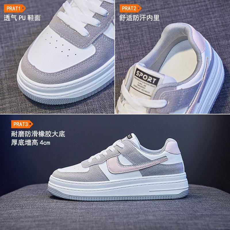 Women's Spring New Board Shoes Women Ins Students Flat-bottomed Running Breathable Leisure ZK