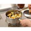 Wahei Phrases Made in Japan pot that you will want to keep using forever 18cm IH compatible Stainless steel Wooden handle Chitose One-handed CS-001