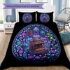 Electronic Organ Symphony Pattern Bedding,Quilt Set Quilt Cover Pillowcase Home Birthday Gift (1 * duvet cover + 2 * pillowcase, without core)