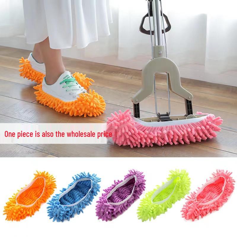 

Моющиеся Бесшумные Накладки-тапочки для швабры - Впитывающие и Съемные Туфли для мытья пола