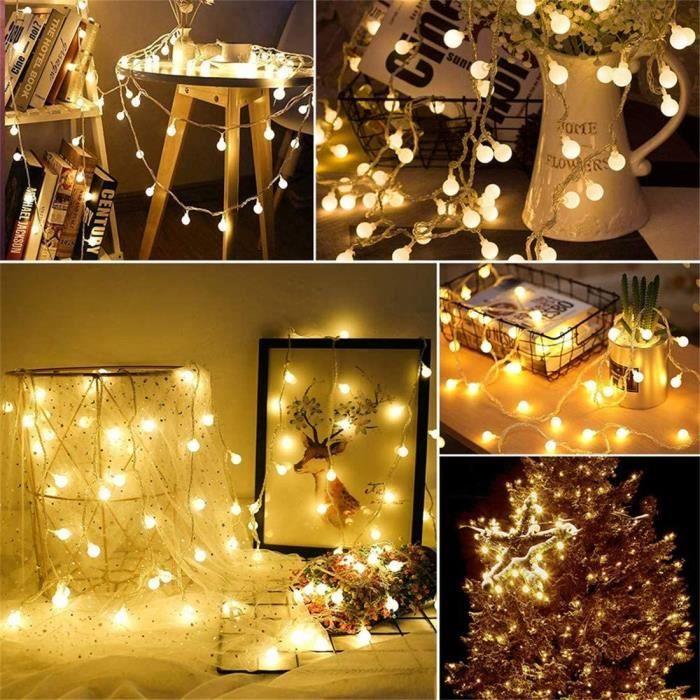 Guirlande lumineuse 100 LED 10M NOEL étanche Waterproof LED Lampes durable à suspendre Intérieur Extérieur Guirlande pour les fetes