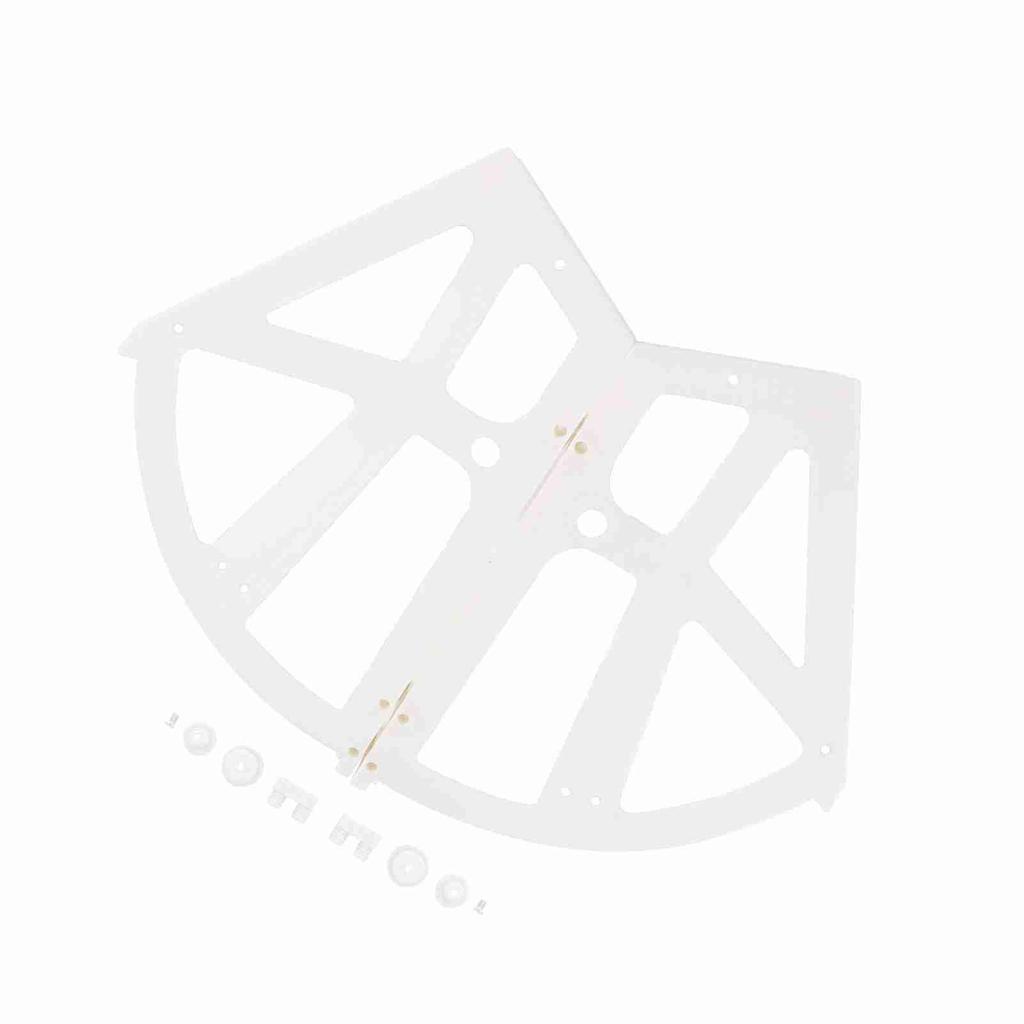 Home Plastic Hollowed Two Layers Shoe Cabinet Shelf Rack Holder Hinges Accessory (White)