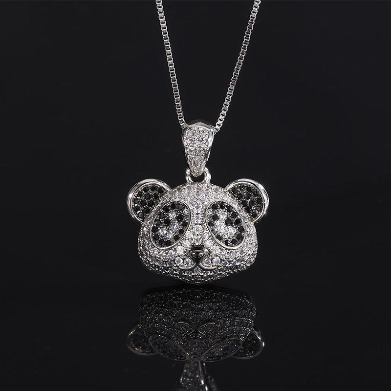 Jewelry Cross-border Set Earrings Necklace S925 Silver Needle Simple Personality Full Teddy Bear Cute Women