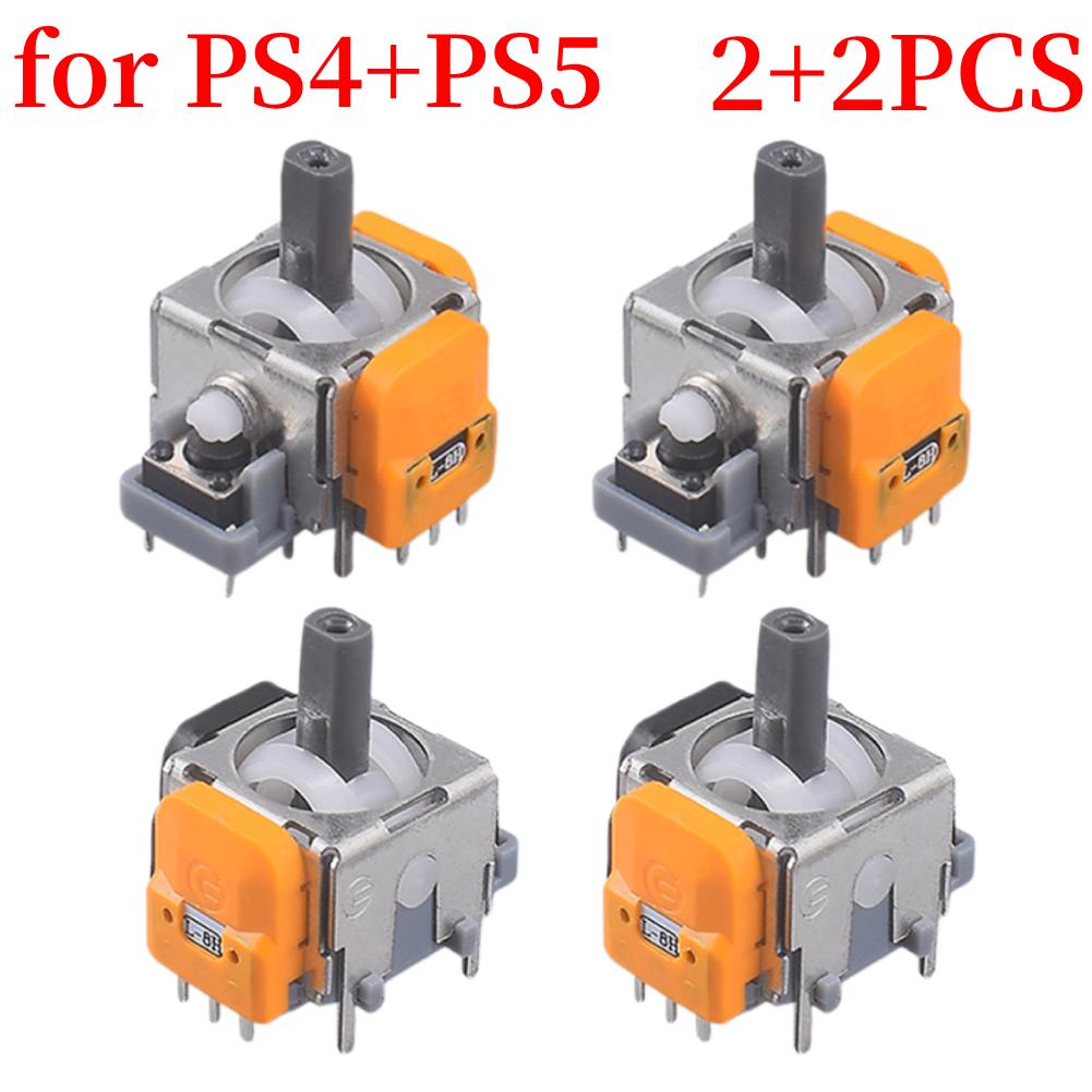 2/4PCS Replacement Hall Effect Joystick 3D Analog Sensor Thumb Stick Rocker Module for PS5/PS4 Controller Repair Parts Accessory