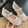 Fashion Summer Mesh Women's Flats Sandals Designer Buckle Shoes 2025 New Trend Fashion Shallow Shoes Walking Cozy Soft Chaussures Femme