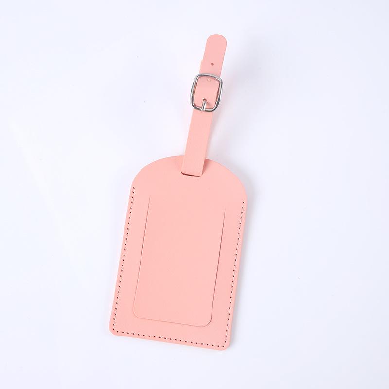 Anti-Lost Leather Luggage ID Tag with Boarding Pass Holder