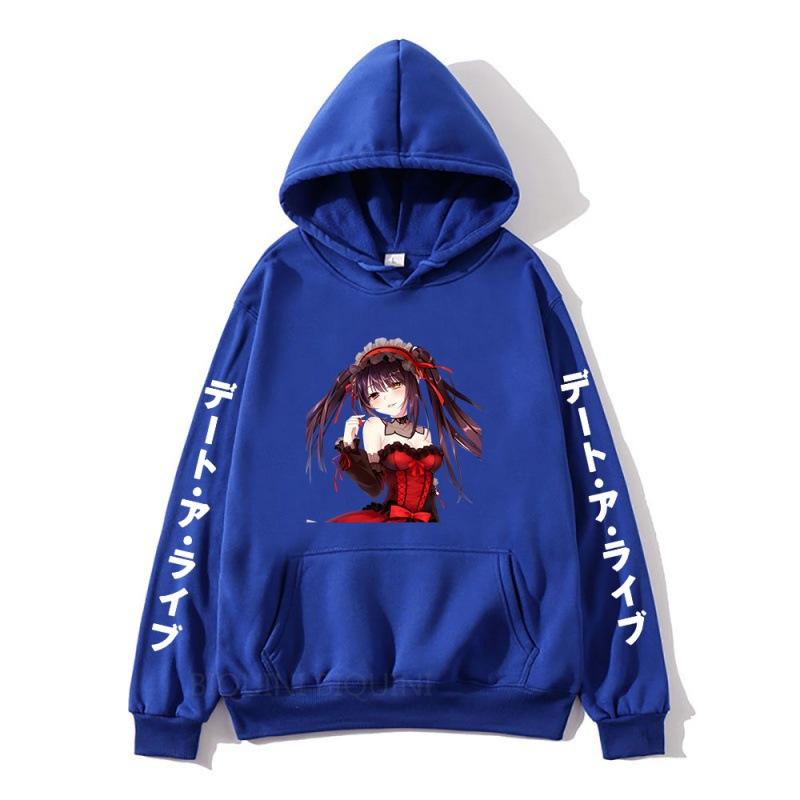 Date A Live Nightmare Hoodies Print Fashion Sweatshirt Casual Unisex Autumn Winter Fleece Streetwear Tops Male Sudaderas