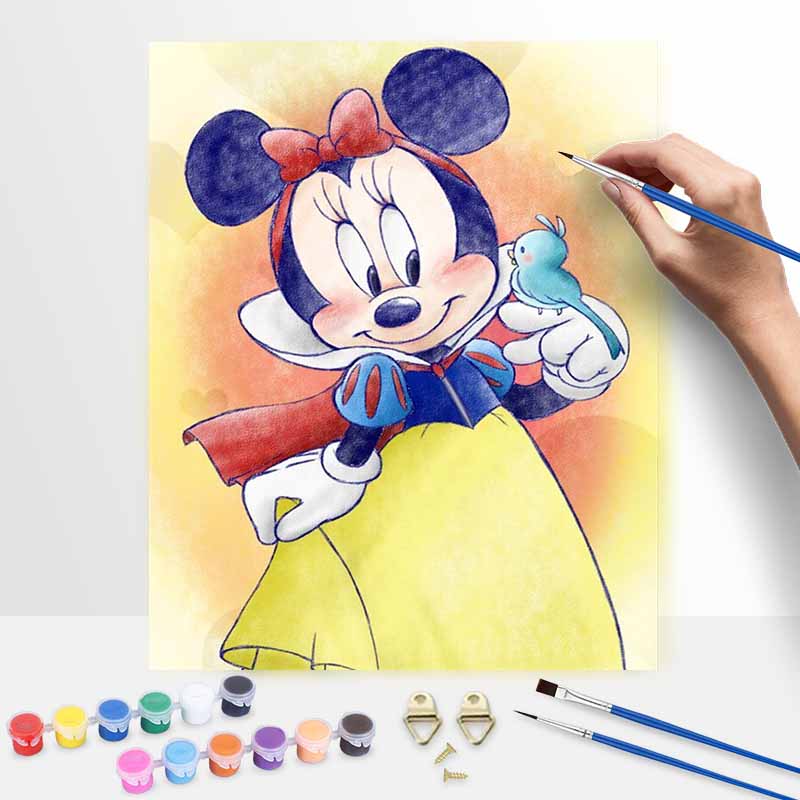 Disney Minnie Mouse Snow White Digital Oil Painting Art Painting Kit Manual Diy Painting for Home Decorations