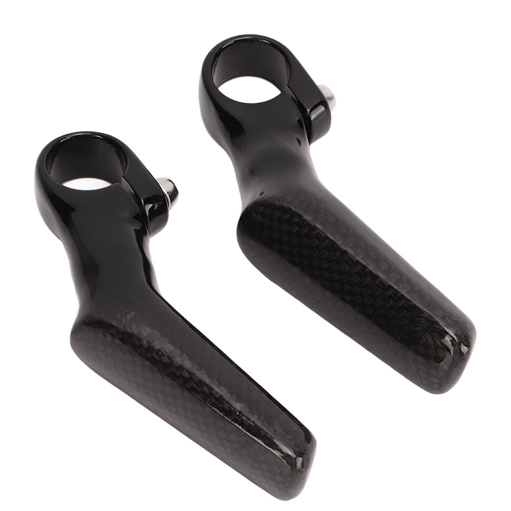 Mountain Bike Handlebars Bar Ends 1 Pair Carbon   3K L Shape Ergonomic Road Bike Bar Ends for 22.2mm Bike Handlebar