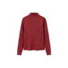 Anta All-Weather Series Solid Color Stand Collar Knitted Sports Jacket Women Jacket Dark-Red 162410714-7