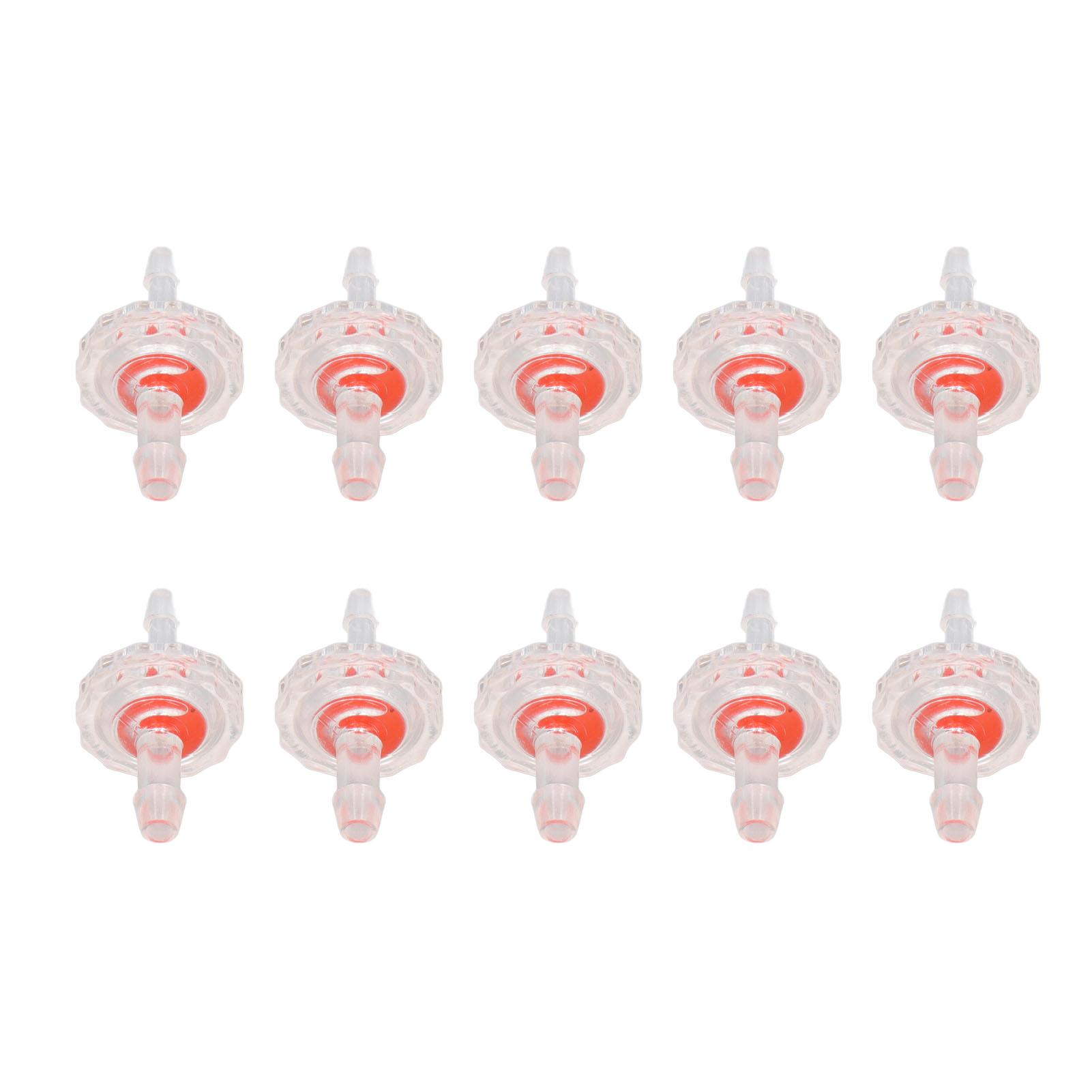10Pcs Check Valve PP Single Way Non Return Flows Control Reducing Diameter Set Kit for Aquarium