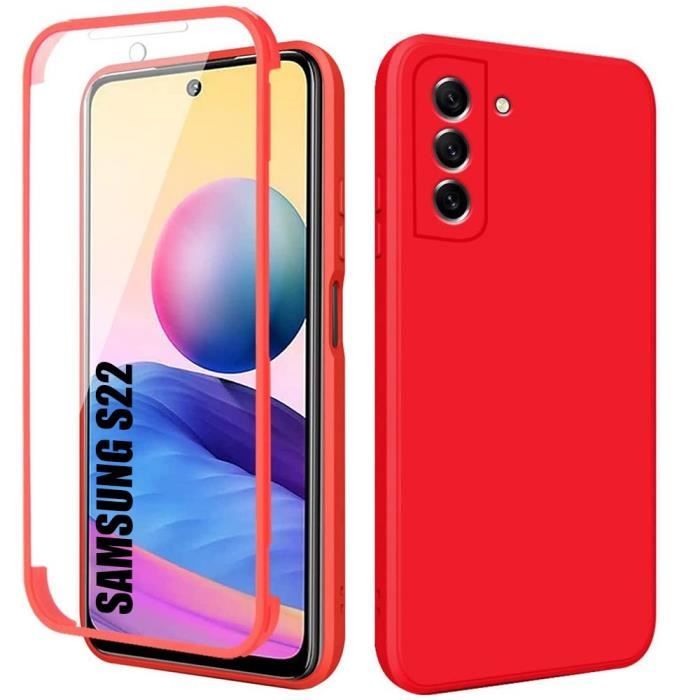 Coque de protection - BOOLING - Samsung Galaxy S22 - Rouge - Antichoc - Anti-Rayures