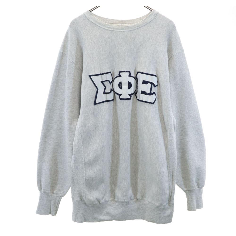 Champion 90s Old embroidered tag college Long sleeve Reverse Weave Sweatshirt trainer Men's Used