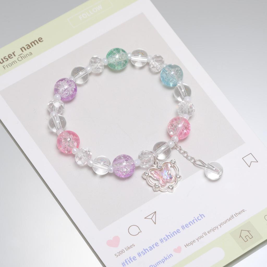 Mori Style Mermaid Crystal Bracelet - Sweet, Versatile Design for Women, Students, and Best Friends.