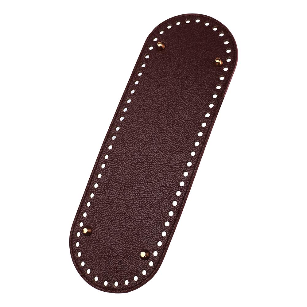 

30x10cm Long Bottom for Knitted Bag PU Leather Bags Base DIY Handmade Bottoms Crochet Pad with Holes Handbag Making Accessories вино красного