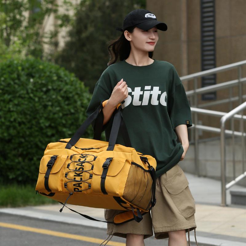 Couple Multifunctional Large Capacity Fashion Trendy Cool Portable Travel Bag Dry and Wet Separation Sports Fitness Bag Can Cover Tie Rod