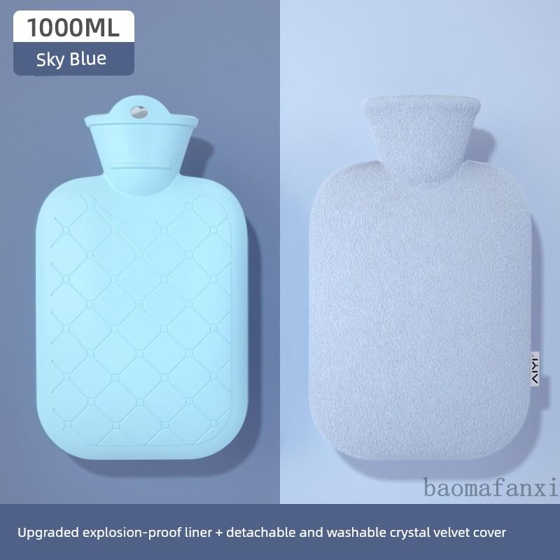 Hot Water Bottle for Warming, Plush Hot Water Bag for Stomach, Bed, and Hand Warming, Explosion-Proof, Suitable for Female Students and Menstrual