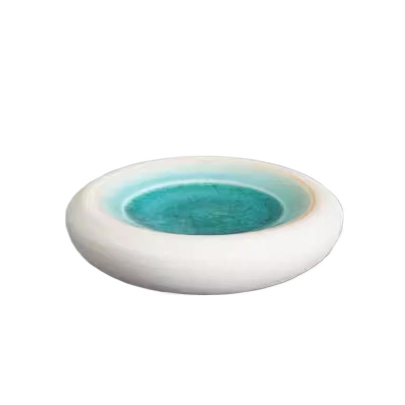 BRCeramics Molecular Gastronomy Tableware Appetizer Plate Sashimi Plate Restaurant Circular Insulation Ceramic Dessert PlatesEY