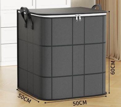 Large Capacity Comforter Storage Bags with Window, Black, 140 Liters