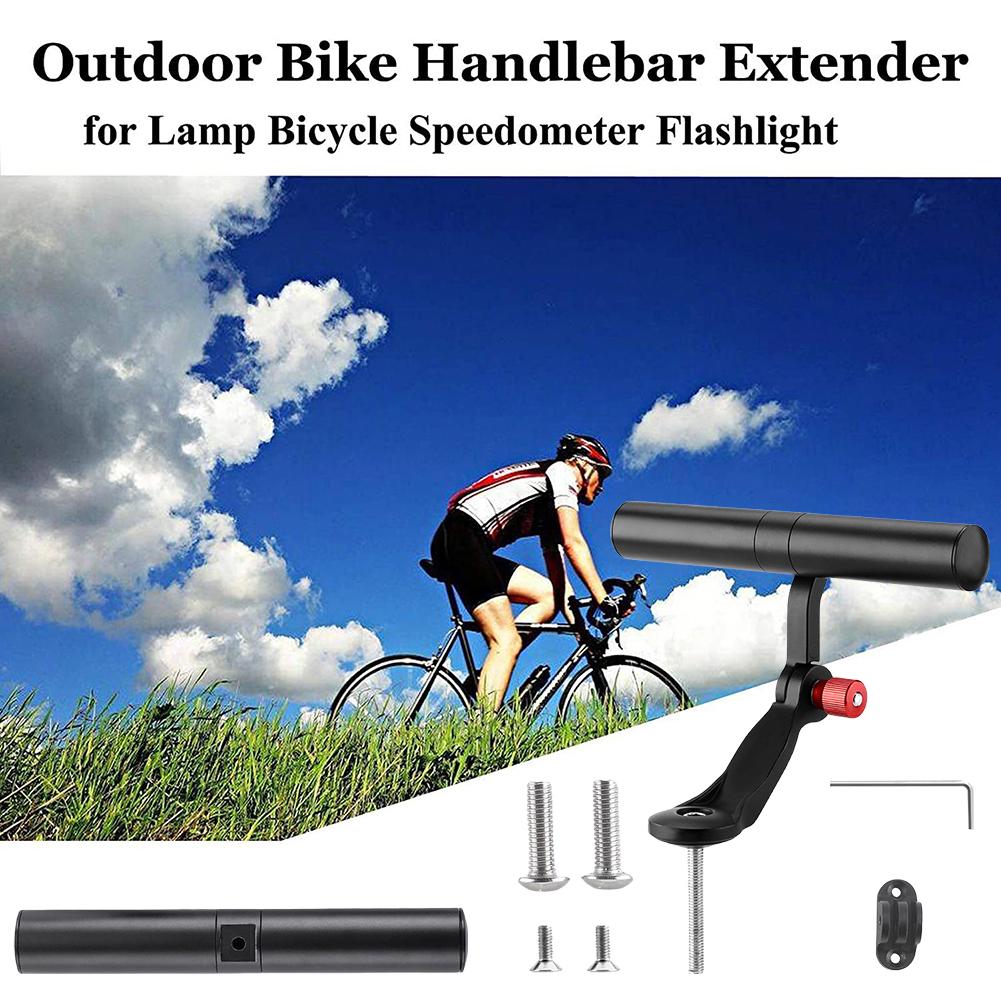 Bicycle Extended Bracket Aluminum Alloy Bicycle Handlebar Extender Adjustable Bike GPS Support Rack for MTB Mountain Road Bike