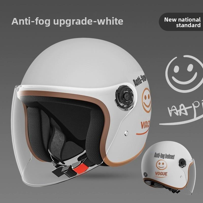 Women's Electric Vehicle Helmet Winter Thermal Helmet Double Four-season Universal Battery Motorcycle Half Helmet