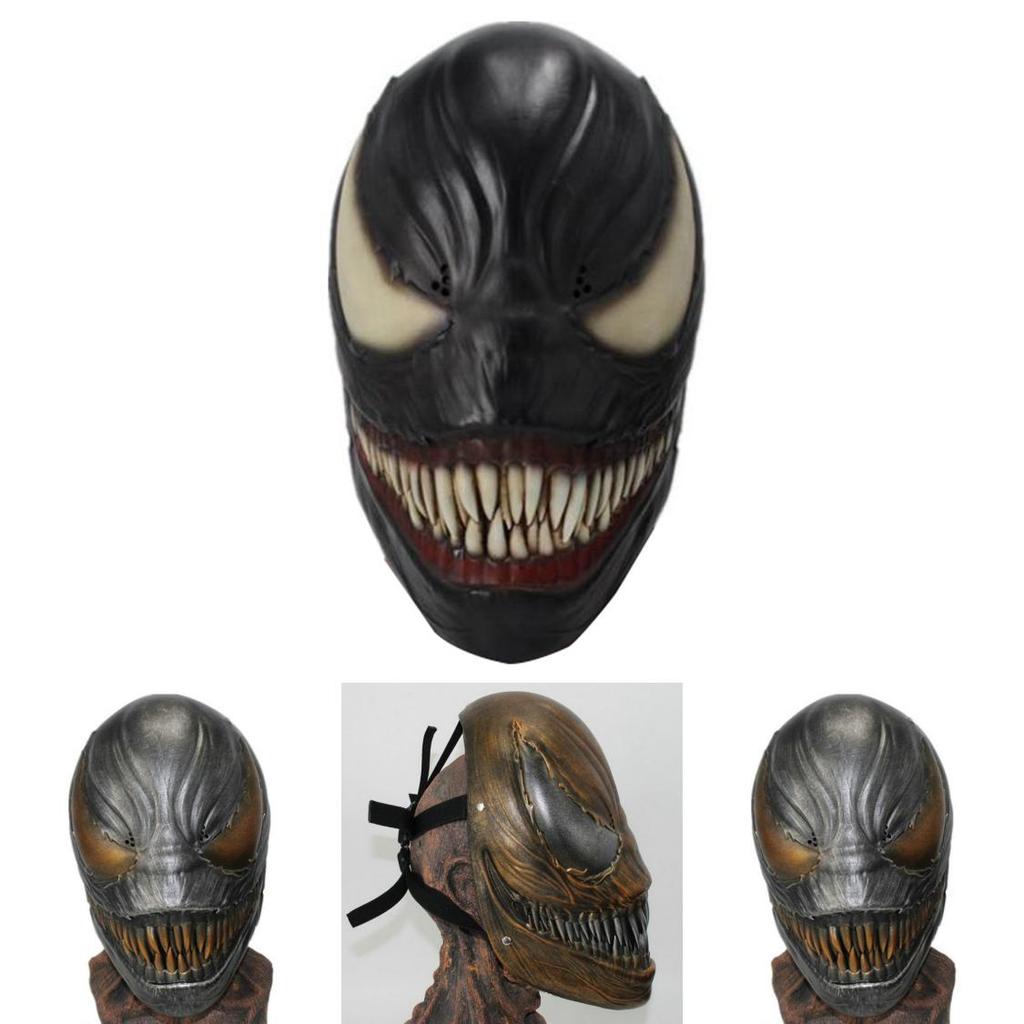 Venom Face Mask Horror Style Resin Prop For Halloween And Christmas Use