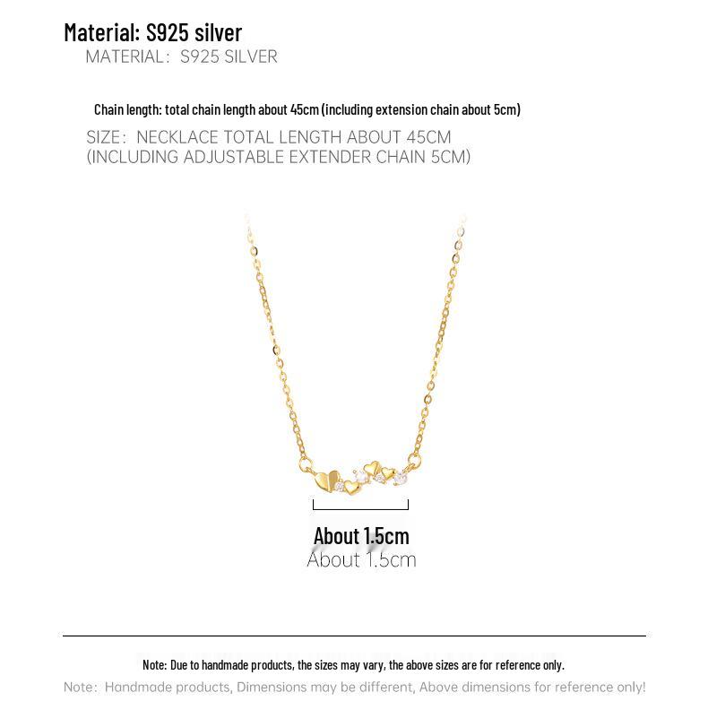 Banyan Tree Heart-Shaped Clavicle Necklace - S925 Silver, Light Luxury Design 2023