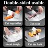 1/3pcs Professional Double-Sided Stainless Steel Cutting Board - Commercial-Grade for Kitchen & Restaurant Use