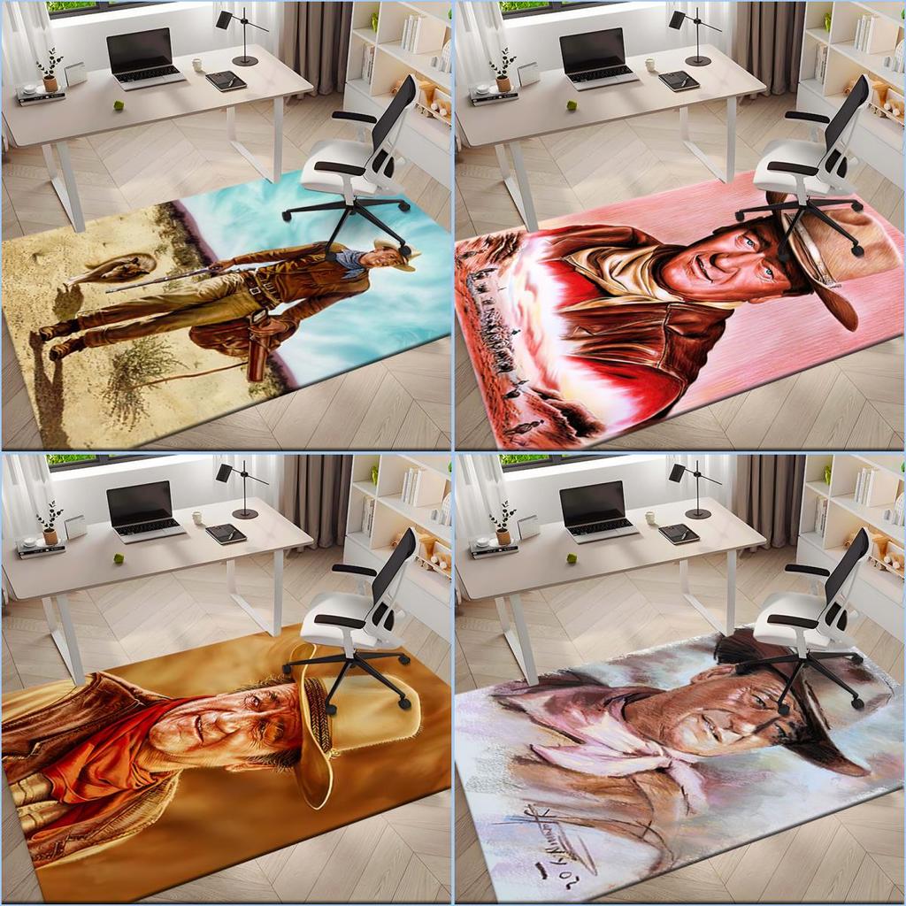 1pc John Wayne's Art Painting Carpet Rug for Living Room Bedroom Home Sofa Decoration,Kids Play Non-slip Floor Mat