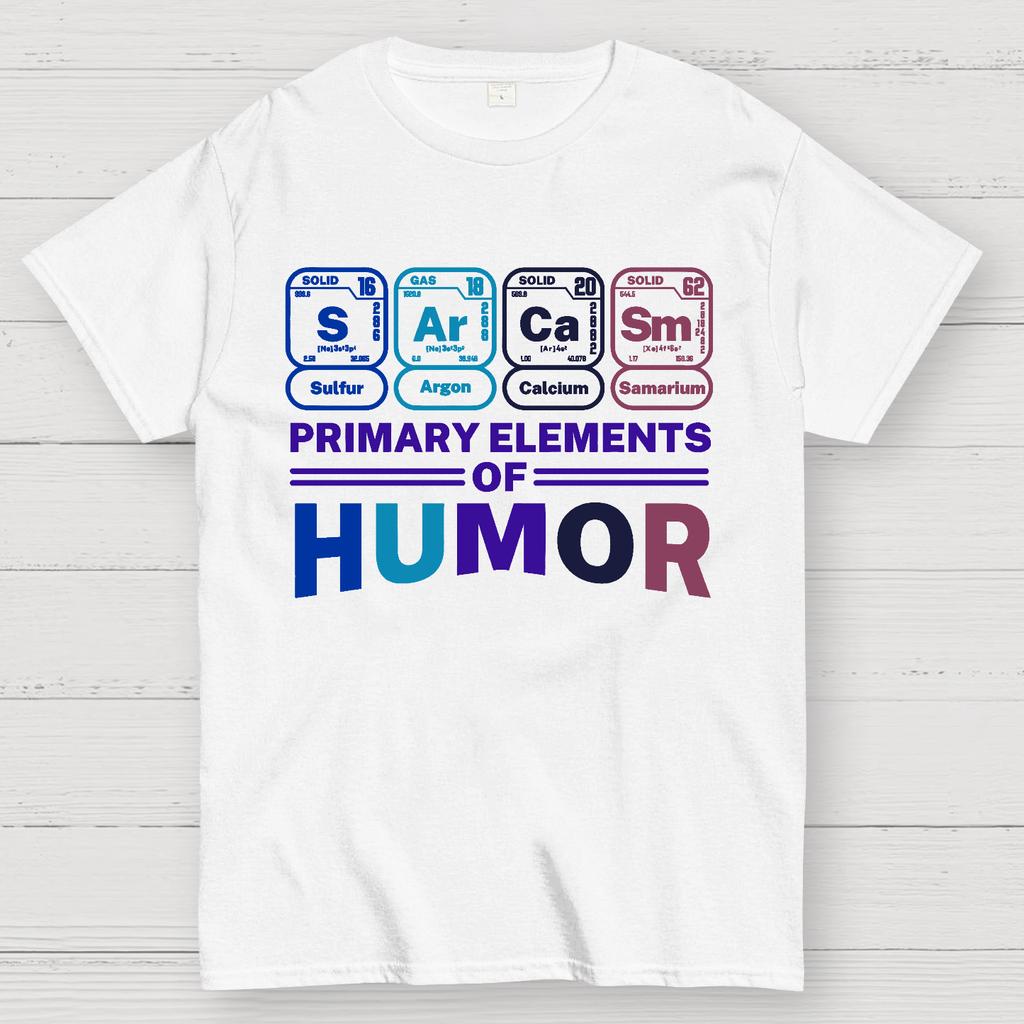 Grundelemente des Humors Baumwolle Sommer Lässig Cool Locker T-Shirt